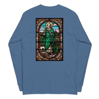 San Judas Stained Glass Men’s Long Sleeve Shirt