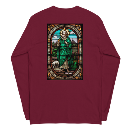 San Judas Stained Glass Men’s Long Sleeve Shirt